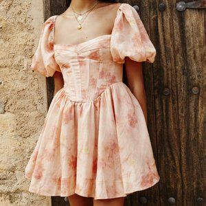 Bardot Kiah Corset Puff Sleeve Dress